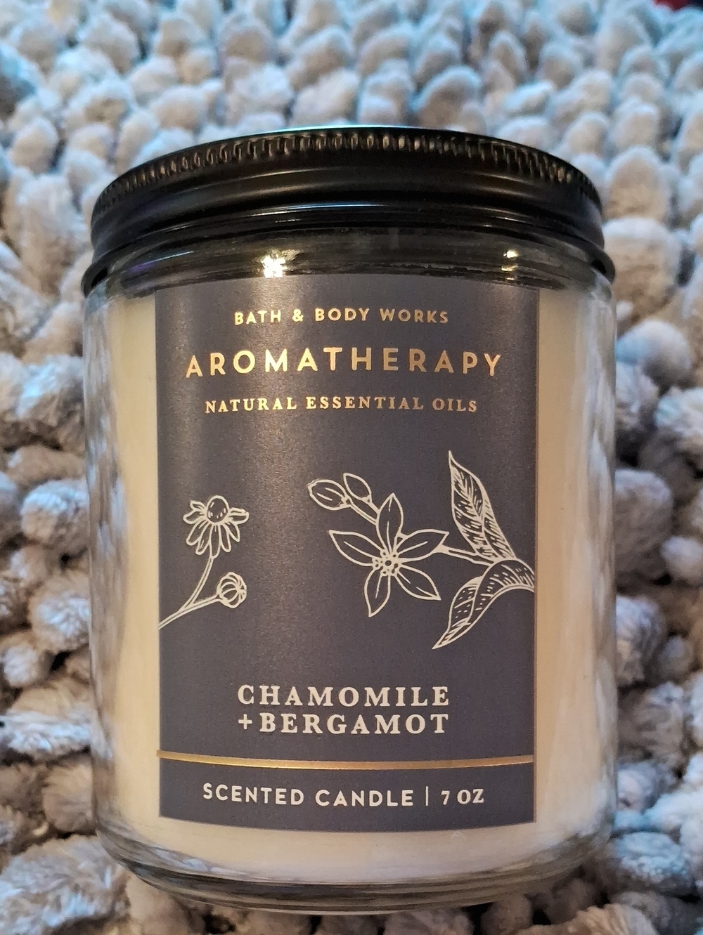 Bath & Body Works Aromatherapy Chamomile + Bergamot Scented Candle - Blue